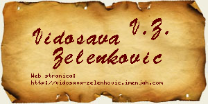 Vidosava Zelenković vizit kartica